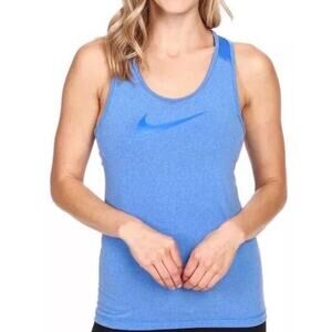 Nike Pro Cool Training Athletic Workout Racerback Tank Top in Blue Size Large